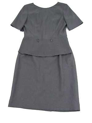 Kasper ASL Women#x27;s Size 4P Gray 2 Piece Skirt Suit Dress Set $54.99