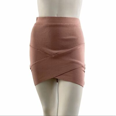 #ad Stretchy Mini Skirt Solid Color High Waist Bodycon Skirts L $13.00