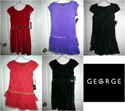 #ad Girls Party Dress size 4 5 7 8 10 12 14 16 Choice Red Purple Black T19scj $24.15
