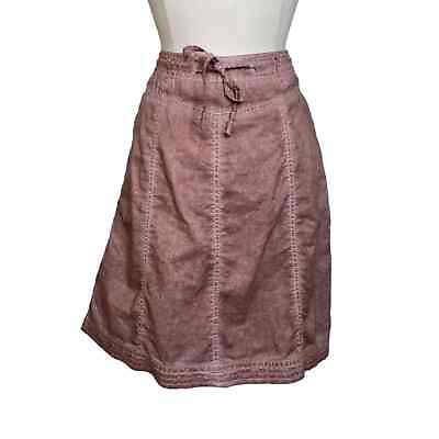 #ad Sandwich Tie Waist Cotton Mini Skirt Women’s Size 36 Minimalist $34.99