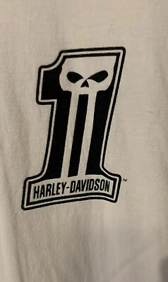 #ad #ad Harley Davidson Men’s Sz XL No 1 Skull t shirt Harley Skull #1 Rare Vtg $136.50