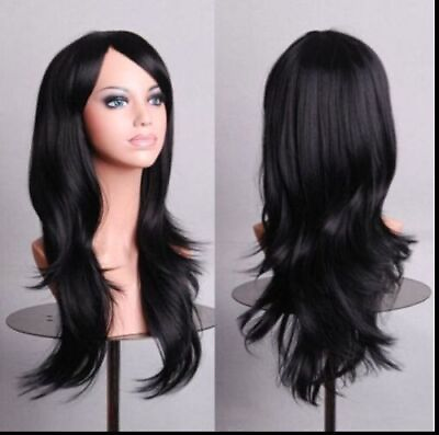 70cm Long Curly Fashion Cosplay Costume Party Hair Anime Wigs Full Hair Wavy Wig $8.98
