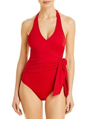 MSRP $175 Onia Elena Halter One Piece Red Size Large $79.00