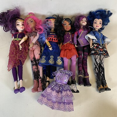 #ad Disney Descendants Doll Lot Of 6 As Pictured With Extra Dress $39.99