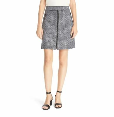 Tory Burch Chaumont A line Mini Skirt Logo Print Tweed SZ 10 New $250 VM20 $71.20