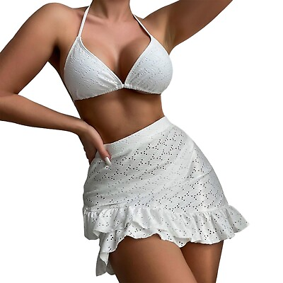 #ad Women Swimsuits Bikini Size 6 8 10 High Waisted Beachwear $19.79