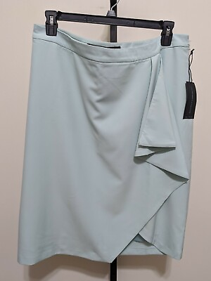 Mynt 1792 Women#x27;s Plus Nordstrom Cascade Drape Pencil Skirt Mint Green 20W $148 $24.99