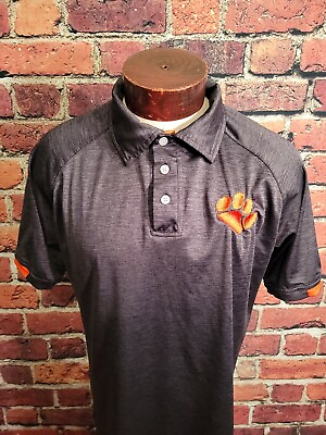 #ad Chiliwear Men#x27;s Medium Clemson Tigers Black Gray Orange Camo Short Sleeve... $19.98