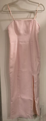 #ad Pink dress women party long elegant $7.99