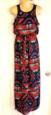 #ad Kaya Di Koko Womens Dress Size XS Sleeveless Maxi Keyhole Back Split Sides New $11.17