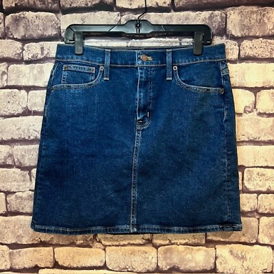 #ad J. Crew NWT Blue Denim Skirt Size 8 Cotton amp; Elastane $39.00