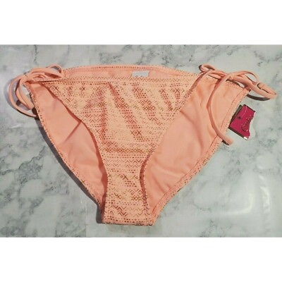 #ad #ad Candies Swim Bottoms Large Womens Peach Tie Closure Summer Bikini Piece $11.46