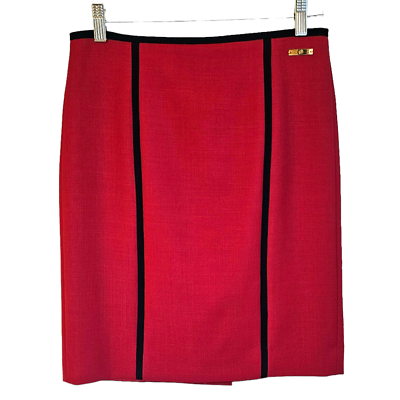 #ad Tory Burch Auburn Azalea Pencil Skirt with Navy Trim $43.95