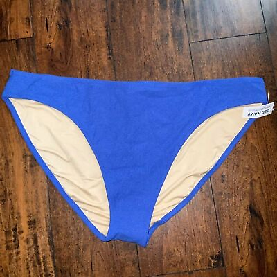 #ad Old Navy 3X Bikini Bottom Blue LOW RISE TERRY CLASSIC BIKINI SWIM BOTTOMS $8.00