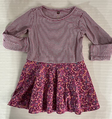 #ad #ad Girls Spring Floral Twirl Dress From Tea Collection Size 5 100% Cotton $15.00