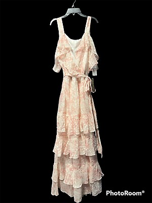 RACHEL ROY Women#x27;s Plus Size Eggshell Combo Floral Print Maxi Dress $27.99