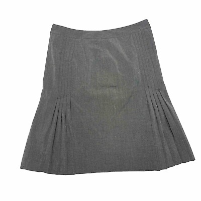 #ad #ad Worthington Skirt Womens 10 Gray Black Pleated Lined Career Office Ladies $12.99