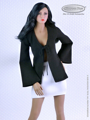 #ad 1 6 Scale Phicen TBLeague NT Female Black String Dress Top amp; White Skirt Set $23.50