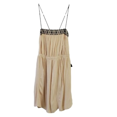 #ad #ad Zara Womens Mini Dress Small Cream Lace Spaghetti Straps Beach Bloggers Fave $29.99
