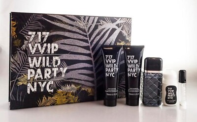 #ad 717 VVIP Wild Party NYC Men 5 Pieces Gift Set For Men Eau de Toilette Pefume $60.10