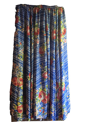 #ad #ad Magic Women’s Plus Size 1X Full Skirt Blue Floral Multi Maxi New $31.85