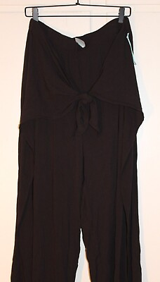 #ad Swim Suit Cover up Black Pants Size XL Gauzy Rayon Blend Beachy Boho $15.95