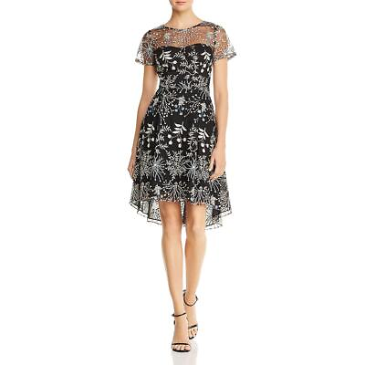 #ad Adrianna Papell Womens Etheral Black Cocktail And Party Dress 14 BHFO 2143 $56.99