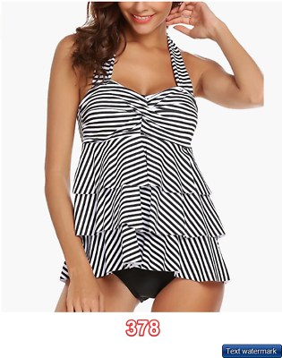 ADOME Tankini Swimsuit for Women Two Pieces Bathing Suit Tummy Control Modest 2X $14.99