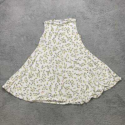 Nordstrom Girls White and Yellow Floral Dress Size: L 10 12 $12.00