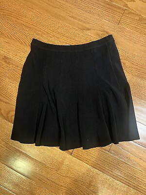 #ad #ad Abercrombie And Fitch Skater Style Skirt Large Black $14.99