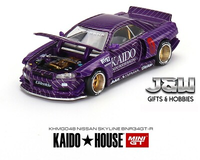 Kaido House x Mini GT Nissan Skyline GT R R34 Kaido Works V1 KHMG048 1 64 $19.99