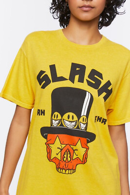 NWT Forever 21 Womens SLASH Joplin RN FNR Graphic T shirt Tee Size: M L $13.95
