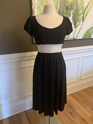 #ad womens size 10 black evening cocktail dress flattering beautiful $20.00