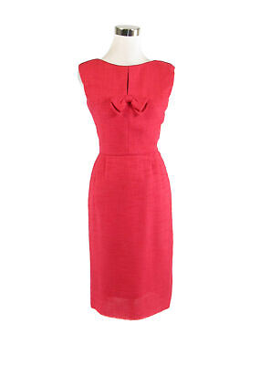 #ad Pink red textured RICHARD FRONTMAN sleeveless vintage dress XS $119.99
