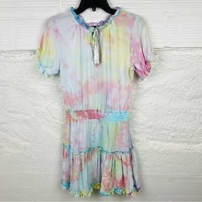 #ad NWOT RUE 21 light colorful boho peasant summer mini dress size small $25.00