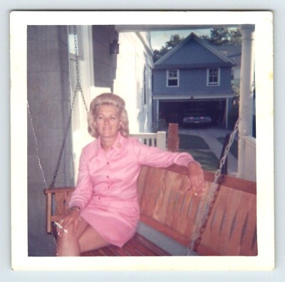 #ad #ad Vintage Photo Pretty Woman Smoking Cigarette Short Pink Dress 1960#x27;s R160C $7.00