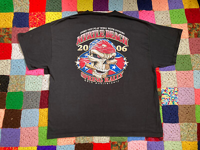 #ad Myrtle Beach Shirt Spring Rally 2006 Harley Skull Cigar Rebel 2XL XXL Biker $16.72