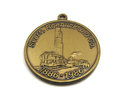 #ad Sears Roebuck amp; Co. 1986 100 Years Medal Charm $12.99