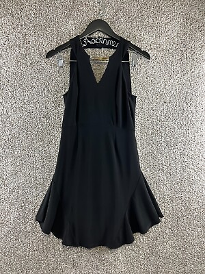 #ad Laundry by Shelli Segal Cocktail Dress Women#x27;s Size 4 Black Sheath Flare Dress $17.99