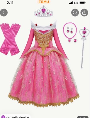 #ad Girl Princess Dress Long Sleeve Performance Outfit Dress Up. Birthday $18.96