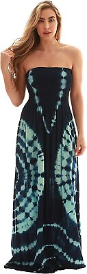 #ad Riviera Sun Strapless Tube Maxi Dress Summer Dresses $38.69
