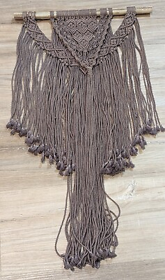 #ad Macrame Wall Hanging Taupe Tapestry Boho Decor Bohemians Woven Home Decor $16.95