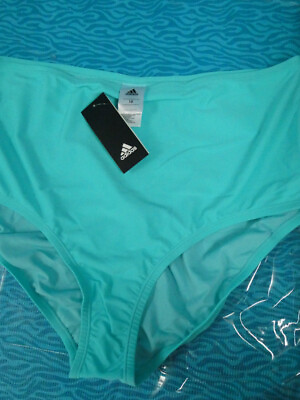 #ad Adidas High Rise Plus Size Aqua Bikini Bottoms $8.95