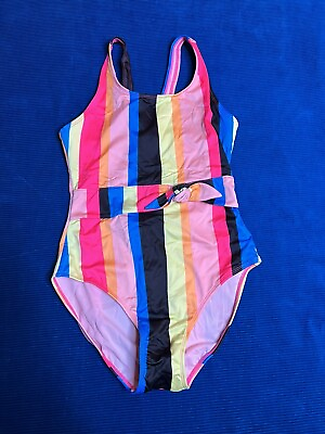 Art Class Girls Size XL 14 16 Colorful Striped One Piece Swimsuit $7.69