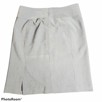 #ad AK Anne Klein Women#x27;s Straight Pencil Skirt Size 8 Gray Knee Stretch Polyester $9.99