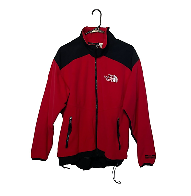 #ad The North Face Jacket Mens Medium Red Black Gore Windstopper Fleece Vintage Hike $35.00