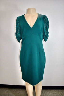 #ad NWT DKNY Green Cocktail Dress Size 10 On Sale $41.30