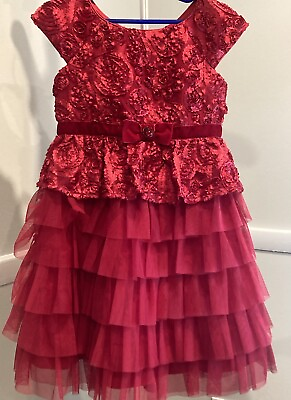 #ad New Girls Size 6 Red Formal Dress $26.00