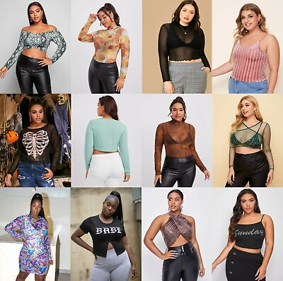 Wholesale Lot 30 Pcs Womens clothing Tops Dresses Bikinis Plus Size XL 2X 3X $164.25