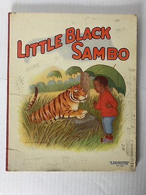 #ad #ad Little Black Sambo Vintage Linenette Book Sam#x27;l Gabriel Sons amp; Co USA $59.00